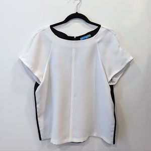 Alice + Olivia White and Black Blouse